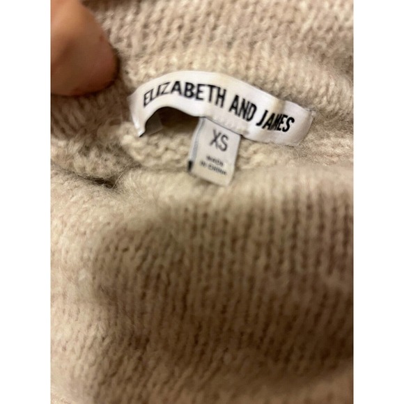 Elizabeth and James •XS• Alpaca Blend Oversized Chunky Knit Cowl Neck Sweater - Picture 4 of 6